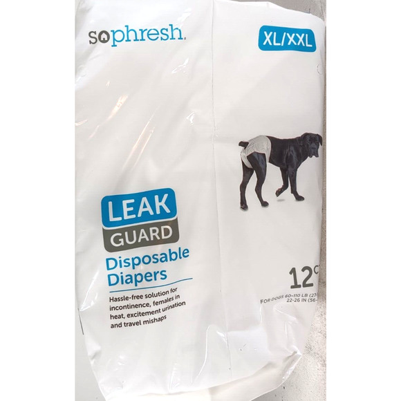 So Phresh X-Large/XX-Large Dry Comfort Disposable Pet Diapers Count of 12 - Picture 4 of 4